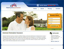 Tablet Screenshot of americanhomeownerins.com